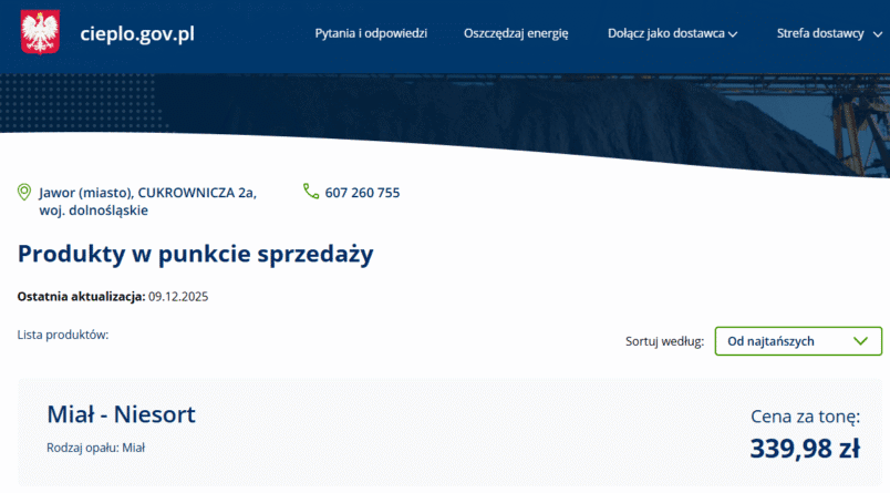 Aktualne ceny węgla