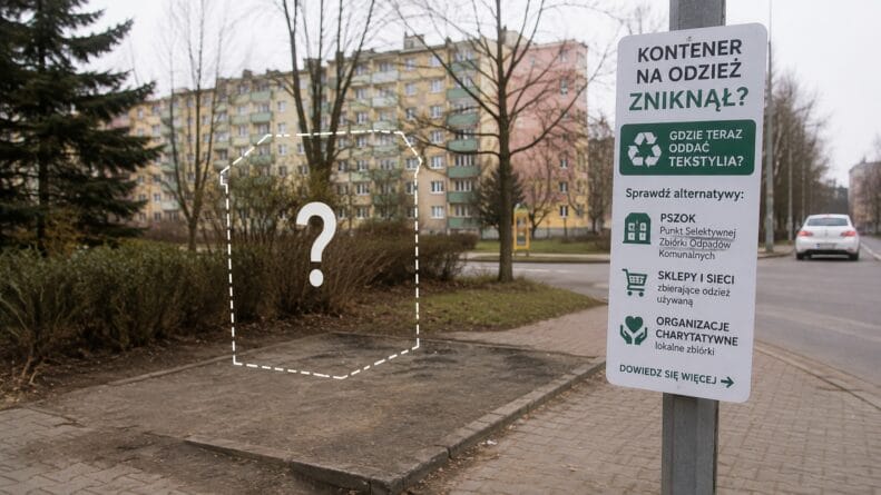 Tekstylia i używana odzież przygotowane do selektywnej zbiórki.