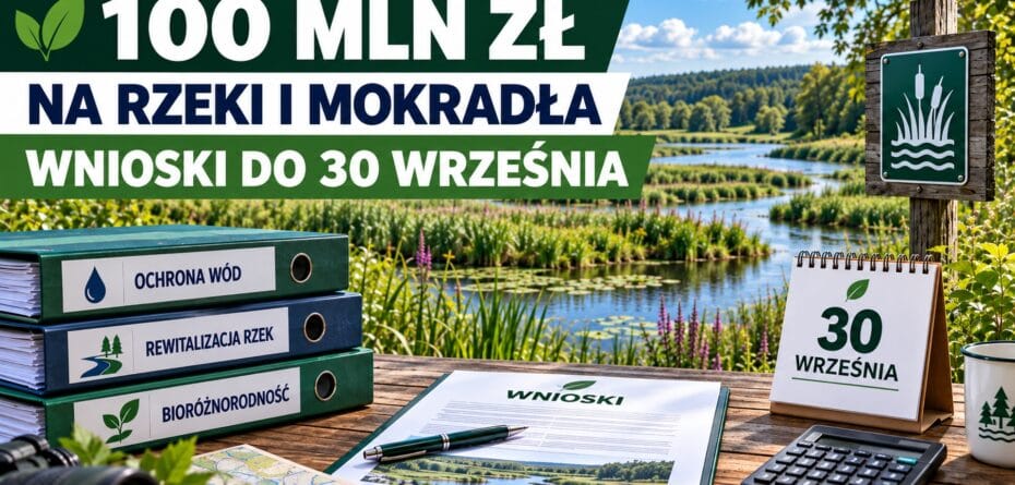 100 mln zł na rzeki i mokradła. Wnioski do 30 września