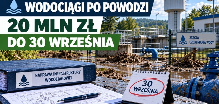 Wodociągi po powodzi. 20 mln zł do 30 września