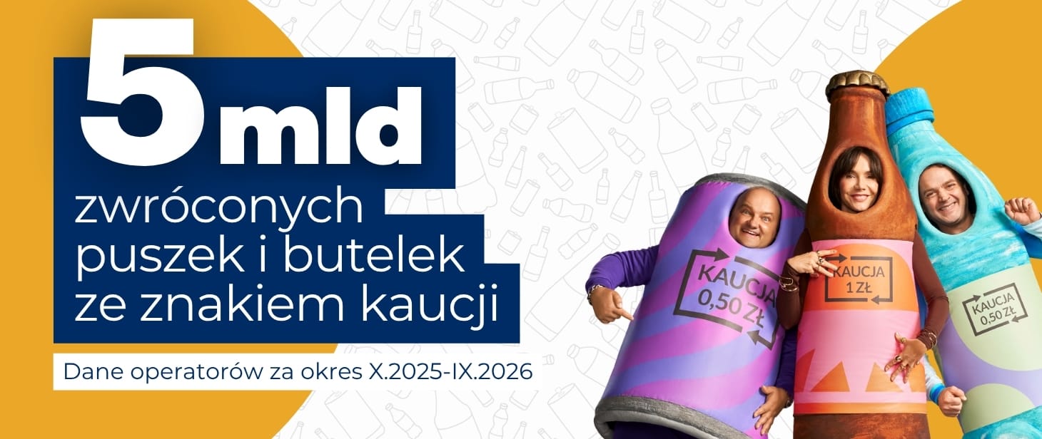 5 mld zwróconych puszek i butelek ze znakiem kaucji